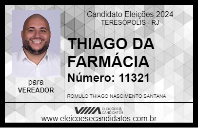 Candidato THIAGO DA FARMÁCIA 2024 - TERESÓPOLIS - Eleições