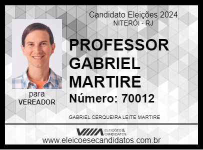 Candidato PROFESSOR GABRIEL MARTIRE 2024 - NITERÓI - Eleições