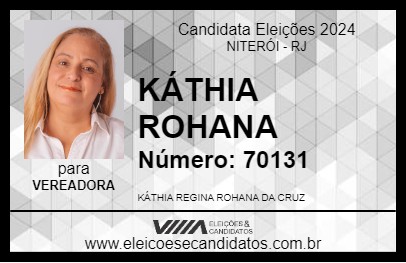 Candidato KÁTHIA ROHANA 2024 - NITERÓI - Eleições