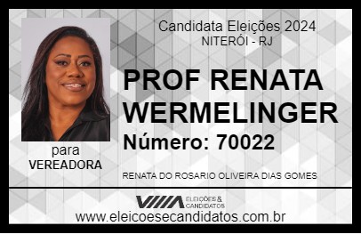 Candidato PROF RENATA WERMELINGER 2024 - NITERÓI - Eleições