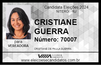 Candidato CRISTIANE GUERRA 2024 - NITERÓI - Eleições