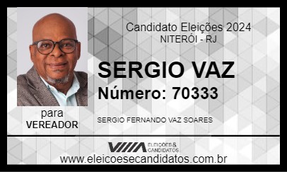 Candidato SERGIO VAZ 2024 - NITERÓI - Eleições