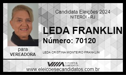 Candidato LEDA FRANKLIN 2024 - NITERÓI - Eleições