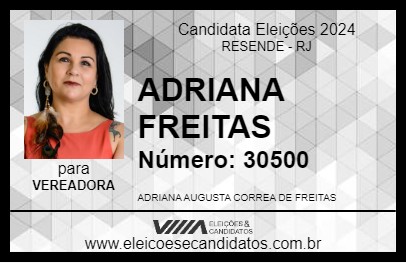 Candidato ADRIANA FREITAS 2024 - RESENDE - Eleições