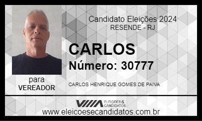 Candidato CARLOS 2024 - RESENDE - Eleições