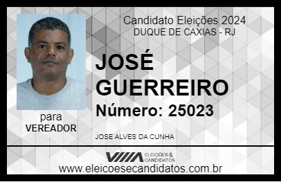 Candidato JOSÉ GUERREIRO 2024 - DUQUE DE CAXIAS - Eleições