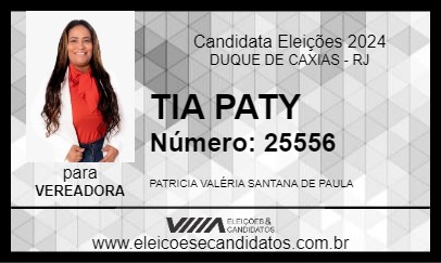 Candidato TIA PATY 2024 - DUQUE DE CAXIAS - Eleições