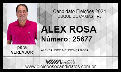 Candidato ALEX ROSA 2024 - DUQUE DE CAXIAS - Eleições