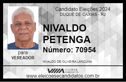 Candidato NIVALDO PETENGA 2024 - DUQUE DE CAXIAS - Eleições