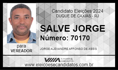 Candidato SALVE JORGE 2024 - DUQUE DE CAXIAS - Eleições