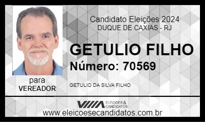 Candidato GETULIO FILHO 2024 - DUQUE DE CAXIAS - Eleições