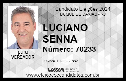 Candidato LUCIANO SENNA 2024 - DUQUE DE CAXIAS - Eleições