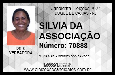 Candidato SILVIA DA ASSOCIAÇÃO 2024 - DUQUE DE CAXIAS - Eleições