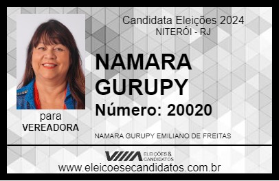 Candidato NAMARA GURUPY 2024 - NITERÓI - Eleições