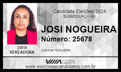 Candidato JOSI NOGUEIRA 2024 - SUMIDOURO - Eleições