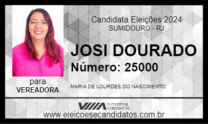 Candidato JOSI DOURADO 2024 - SUMIDOURO - Eleições