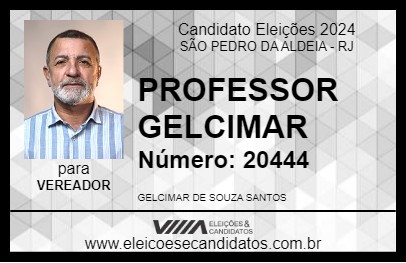 Candidato PROFESSOR GELCIMAR 2024 - SÃO PEDRO DA ALDEIA - Eleições