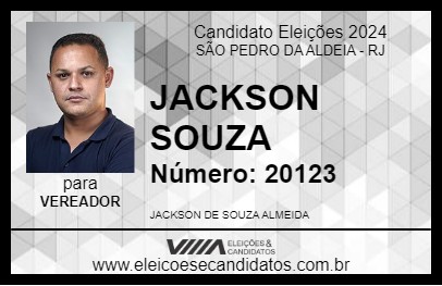 Candidato JACKSON SOUZA 2024 - SÃO PEDRO DA ALDEIA - Eleições