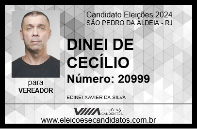 Candidato DINEI DE CECÍLIO 2024 - SÃO PEDRO DA ALDEIA - Eleições