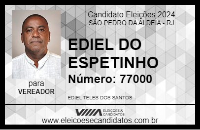 Candidato EDIEL DO ESPETINHO 2024 - SÃO PEDRO DA ALDEIA - Eleições