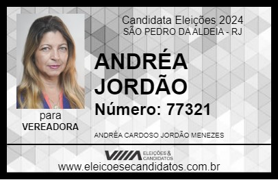 Candidato ANDRÉA JORDÃO 2024 - SÃO PEDRO DA ALDEIA - Eleições