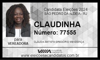 Candidato CLAUDINHA 2024 - SÃO PEDRO DA ALDEIA - Eleições