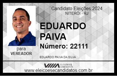 Candidato EDUARDO PAIVA 2024 - NITERÓI - Eleições