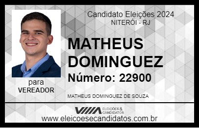 Candidato MATHEUS DOMINGUEZ 2024 - NITERÓI - Eleições