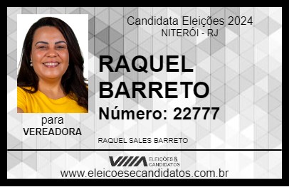 Candidato RAQUEL BARRETO 2024 - NITERÓI - Eleições