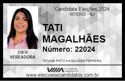 Candidato TATI MAGALHÃES 2024 - NITERÓI - Eleições