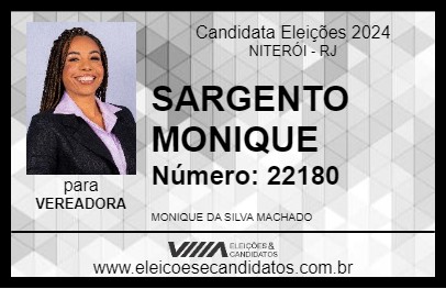 Candidato SARGENTO MONIQUE 2024 - NITERÓI - Eleições