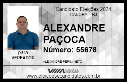 Candidato ALEXANDRE PAÇOCA 2024 - ITABORAÍ - Eleições