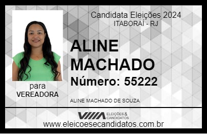 Candidato ALINE MACHADO 2024 - ITABORAÍ - Eleições