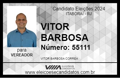 Candidato VITOR BARBOSA 2024 - ITABORAÍ - Eleições