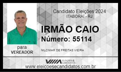 Candidato IRMÃO CAIO 2024 - ITABORAÍ - Eleições