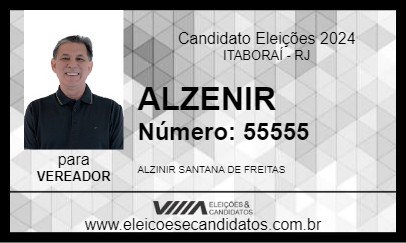 Candidato ALZENIR 2024 - ITABORAÍ - Eleições