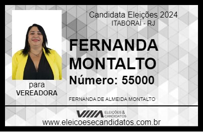 Candidato FERNANDA GRANJEIRO 2024 - ITABORAÍ - Eleições