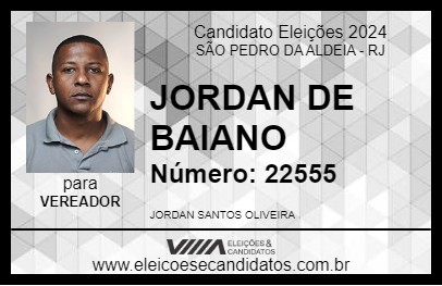 Candidato JORDAN DE BAIANO 2024 - SÃO PEDRO DA ALDEIA - Eleições