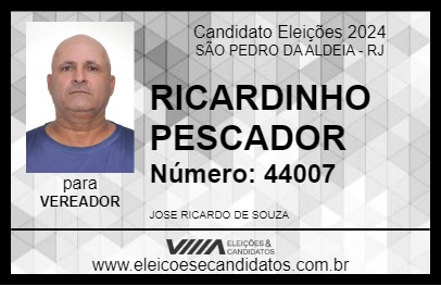 Candidato RICARDINHO PESCADOR 2024 - SÃO PEDRO DA ALDEIA - Eleições