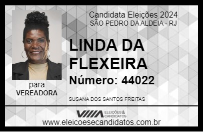 Candidato LINDA DA FLEXEIRA 2024 - SÃO PEDRO DA ALDEIA - Eleições