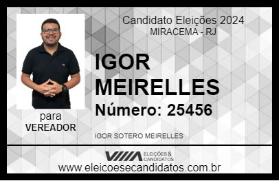 Candidato IGOR MEIRELLES 2024 - MIRACEMA - Eleições