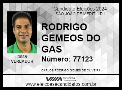 Candidato RODRIGO GEMEOS DO GAS 2024 - SÃO JOÃO DE MERITI - Eleições