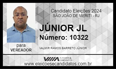 Candidato JÚNIOR JL 2024 - SÃO JOÃO DE MERITI - Eleições