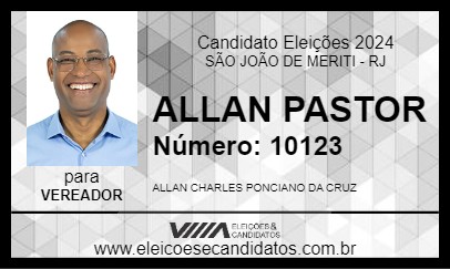 Candidato ALLAN CRUZ 2024 - SÃO JOÃO DE MERITI - Eleições