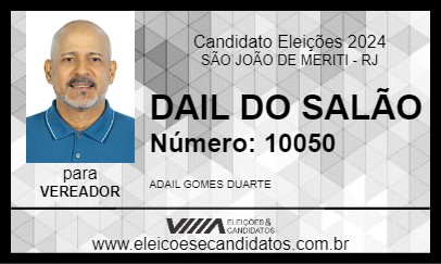 Candidato DAIL DO SALÃO 2024 - SÃO JOÃO DE MERITI - Eleições