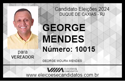 Candidato GEORGE MENDES 2024 - DUQUE DE CAXIAS - Eleições