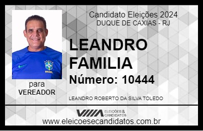 Candidato LEANDRO FAMILIA 2024 - DUQUE DE CAXIAS - Eleições