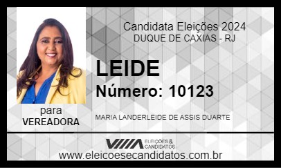 Candidato LEIDE 2024 - DUQUE DE CAXIAS - Eleições