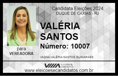 Candidato VALÉRIA SANTOS 2024 - DUQUE DE CAXIAS - Eleições