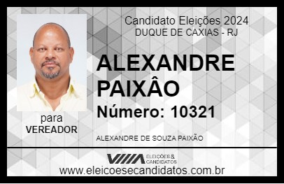 Candidato ALEXANDRE PAIXÂO 2024 - DUQUE DE CAXIAS - Eleições